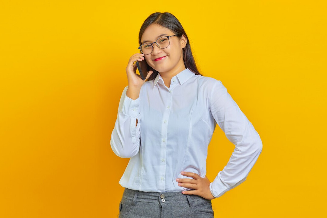 confident person communicating