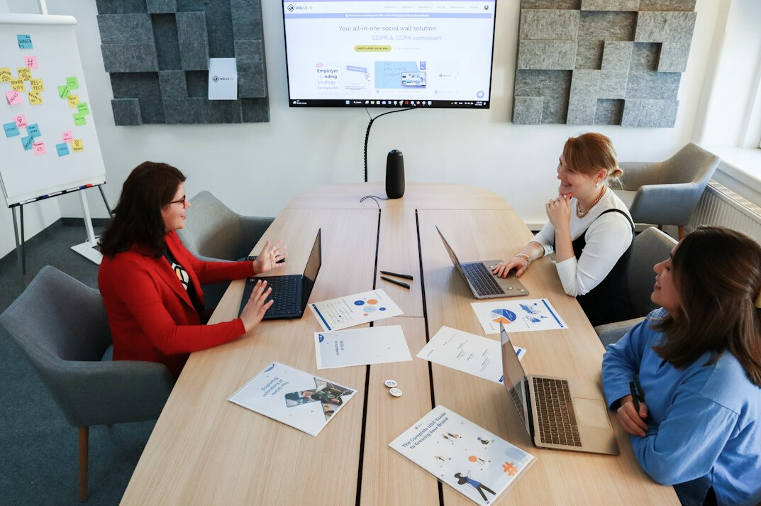 group discussion in meeting room