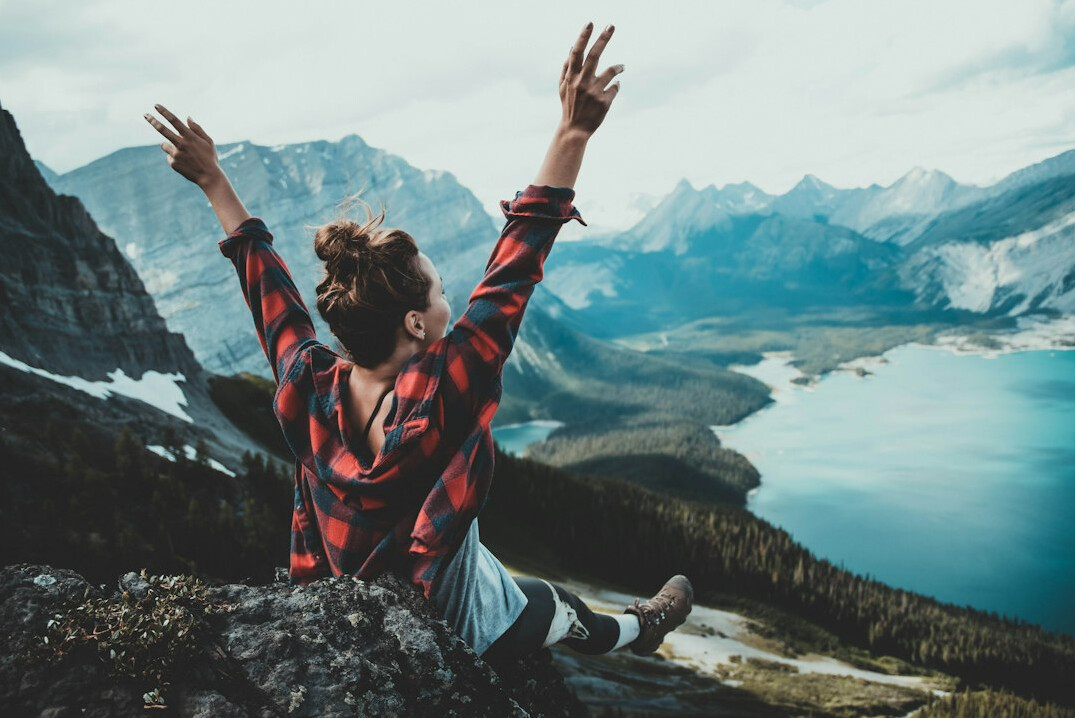happy person achieving goals